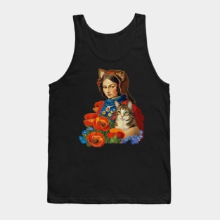 Mona Lisa and the Cat Tank Top